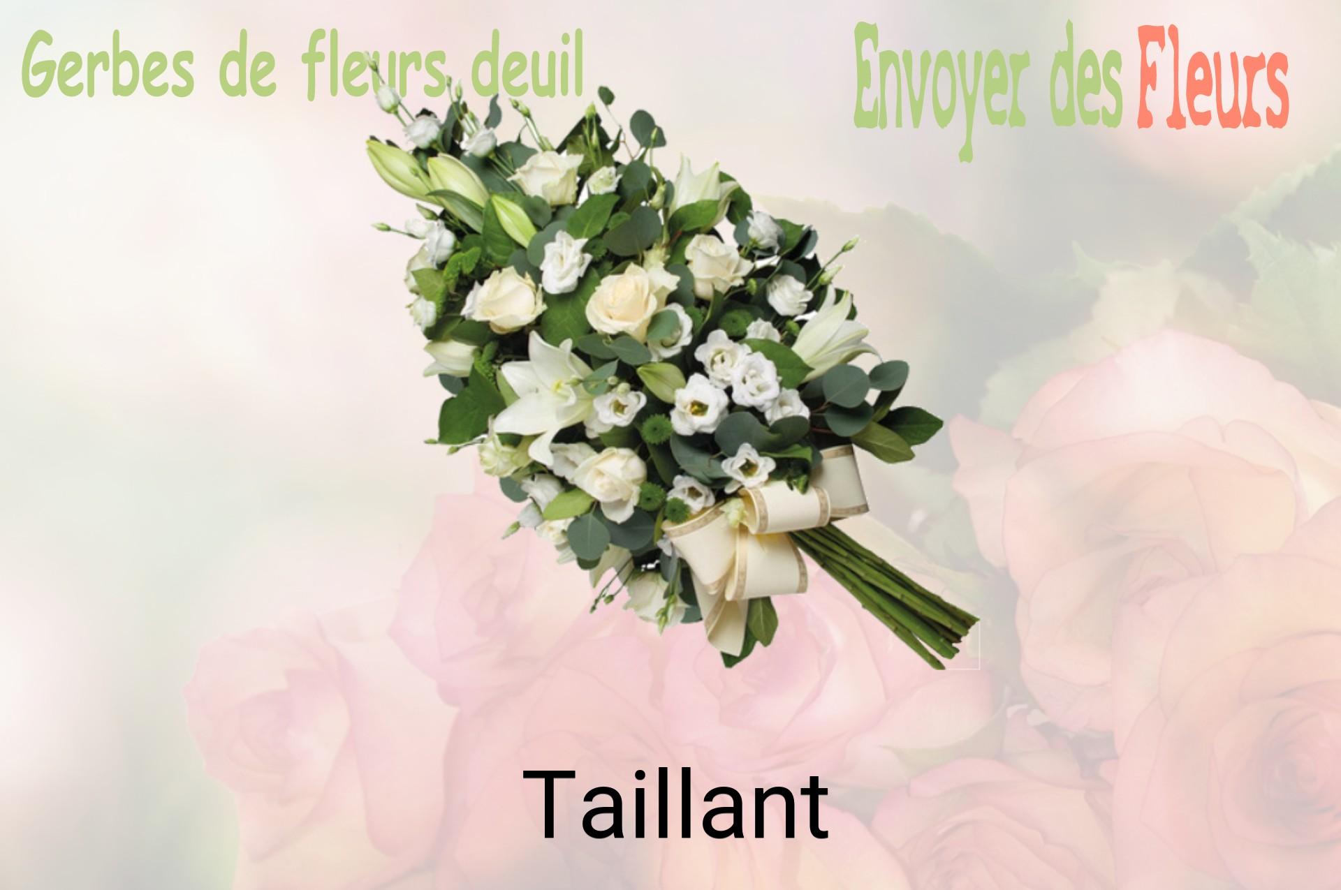 Gerbe de fleurs de deuil livrée à Taillant